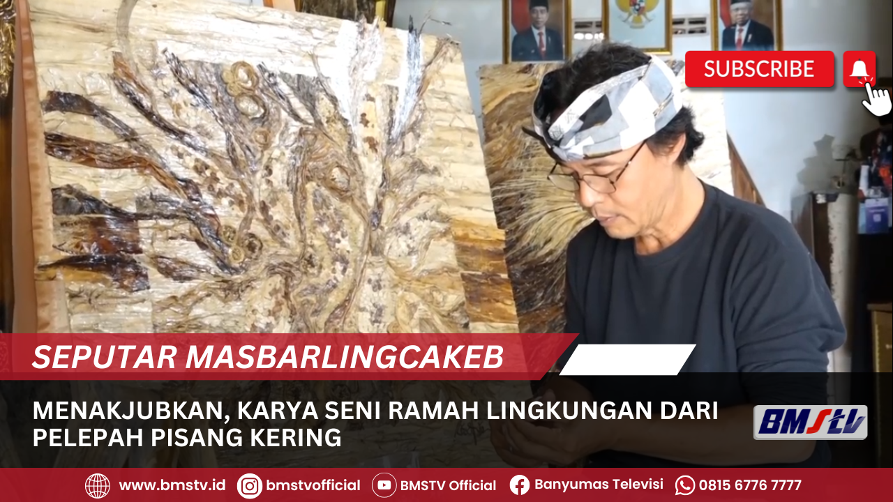 MENAKJUBKAN, KARYA SENI RAMAH LINGKUNGAN DARI PELEPAH PISANG KERING